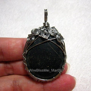 Wire Woven Raw Stone Pendant