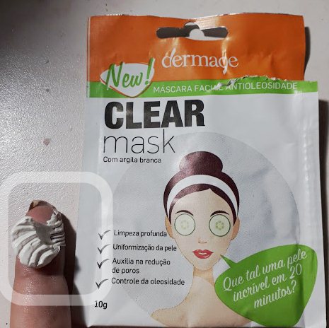 Clear Mask Argila Branca Dermage - mascara antioleosidade