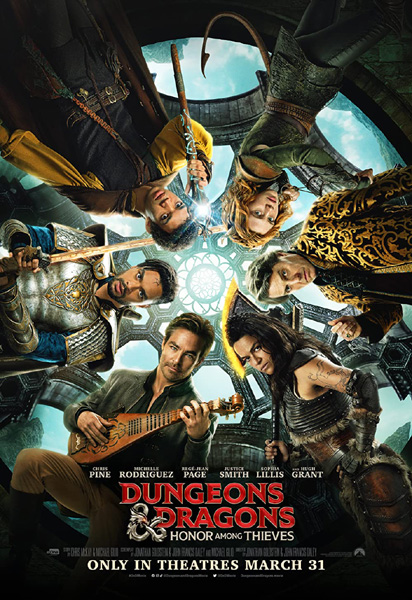 The theatrical poster for DUNGEONS & DRAGONS: HONOR AMONG THIEVES.