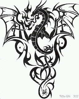 Tatoos y Tatuajes de Dragones en Blanco y Negro, parte 2