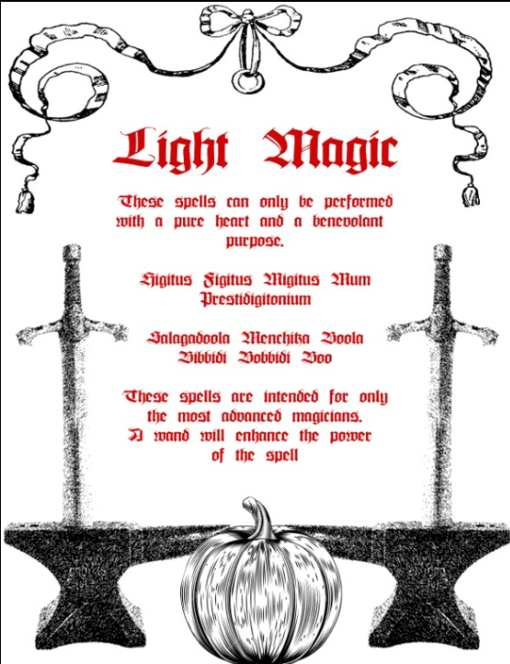 A Disney Halloween: Spell Book Pages