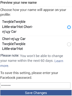 how to make facebook stylish name id 