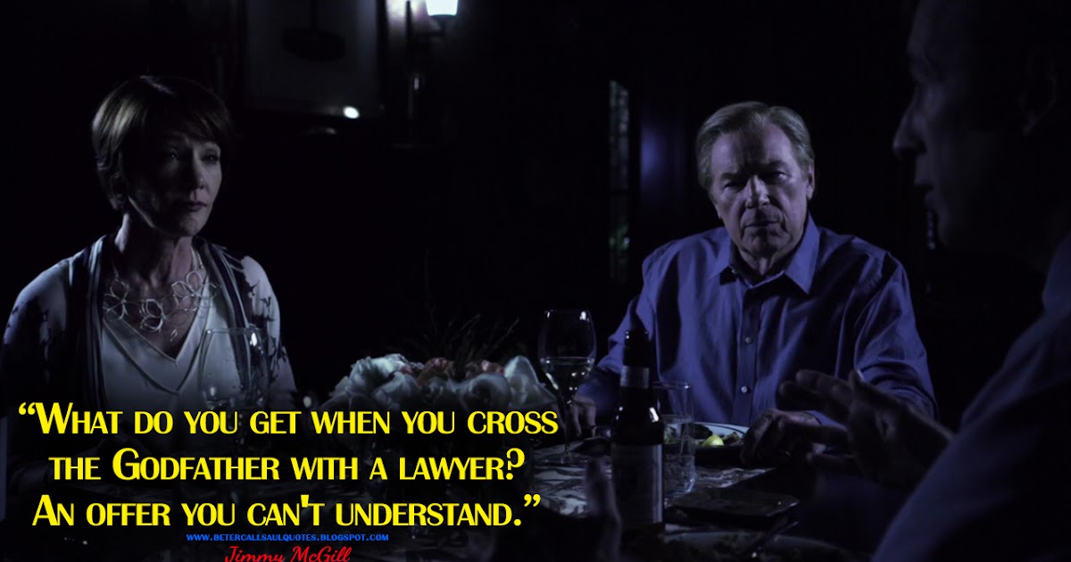 What do you get when you cross the Godfather with a lawyer ... What do you get when you cross the Godfather with a lawyer ...