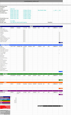 Conference Checklist Excel Sheet