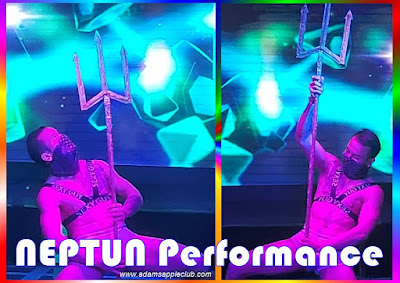 NEPTUN performance in extravagant underwear sponsored by "Sexy Guy Underwear" delights all visitors to Adam's Apple Club in Chiang Mai
