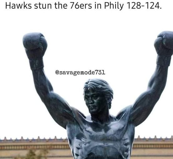 Hawks stun the 76ers in Phily 128-124