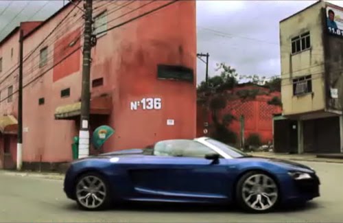 beauty of a Sepang Blue Audi R8 Spyder set to the picturesque landscapes