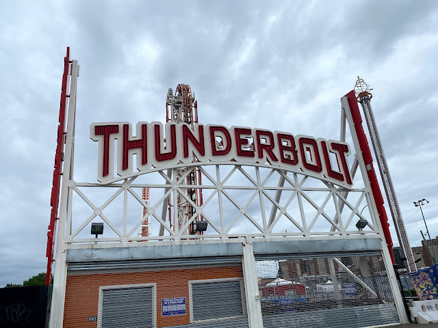 Thunderbolt Roller Coaster Entrance and Vertical Lift Hill Coney Island Luna Park