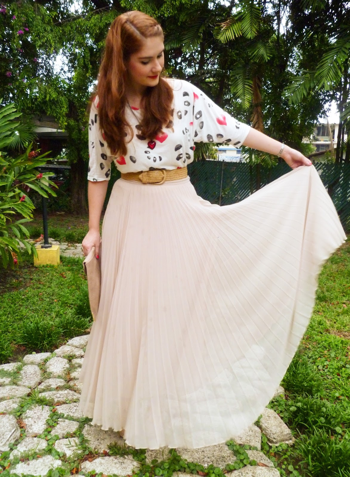 Beige Maxi Skirt Outfit