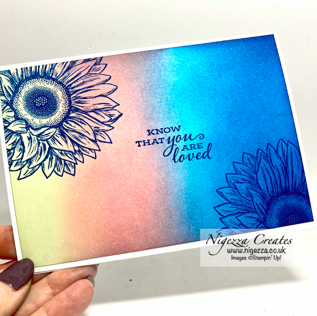 Blended Background & Sunflowers Colour Challenge Card