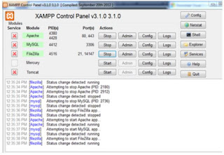 Unduh, install XAMPP