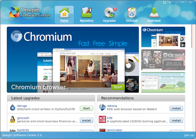 Deepin Software Center running on Xubuntu 12.04