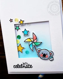Sunny Studio Stamps: Let's Celebrate Koala Bear Card by Vanessa Menhorn (using Stars & Stripes and Comfy Creatures)