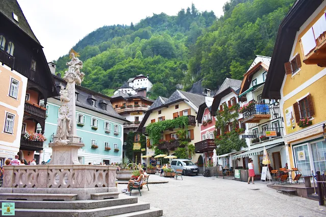 Plaza central de Hallstatt, Austria