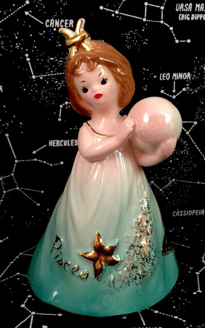 Josef Originals Zodiac Girl - Pisces vintage figurine horoscope