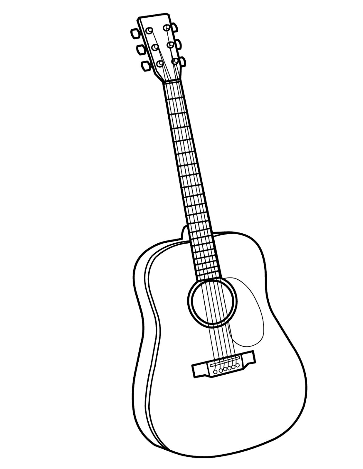 Koleksi Mewarnai Gambar Gitar