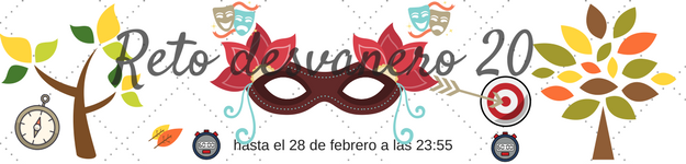 Cartel con máscaras para el reto desvanero 20