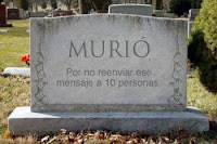 Murió por no reenviar este mensaje a 10 personas