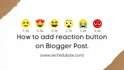 How to add reaction button on blogger site 2022