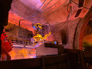Robot DJ spins tunes for Oga's patrons.