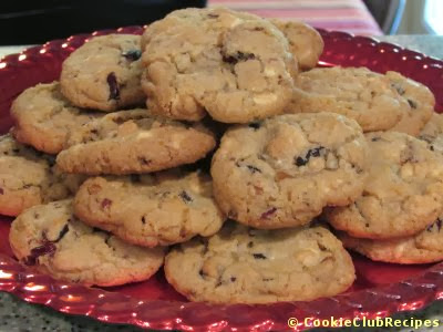 White Chocolate Cranberry Nut Cookies Recipe at CookieClubRecipes