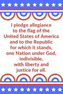 Free Pledge of Allegiance printable - Fourth of July