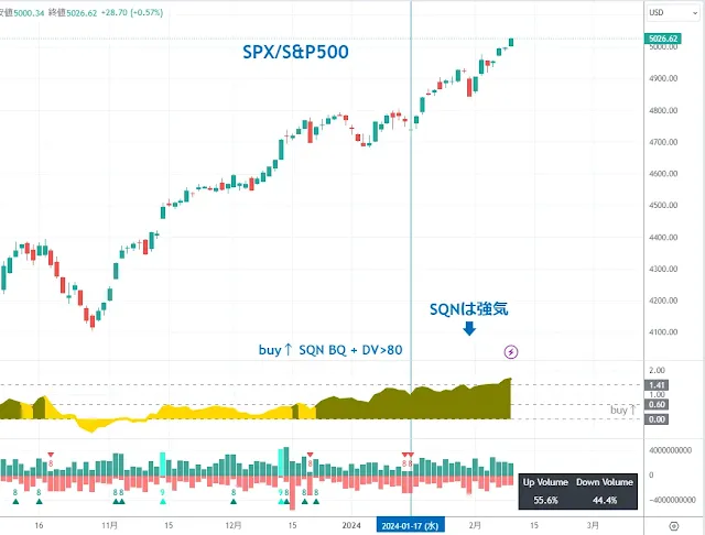 ボリューム S&P500｜TradingView/DipRip