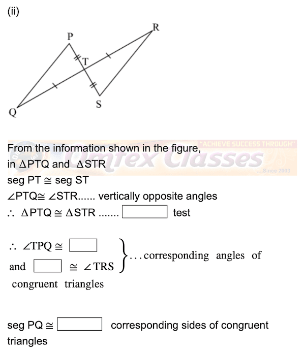Chapter 3 - Triangles Mathematics Part II Solutions for Class 9 Math PRACTICE SET 3.2