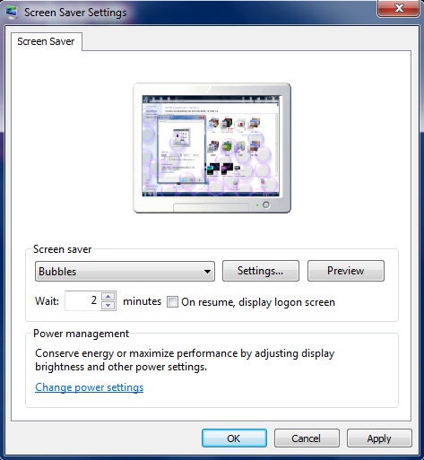 Screen Saver Settings