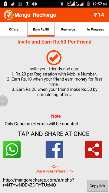 new mango recharge app free recharge loot Offers