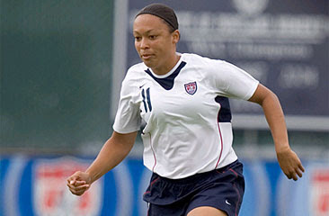 US Women Soccer Forward Angela Hucles