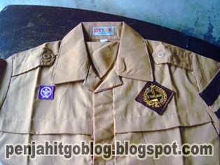 panduan pemasangan badge  lokasi atau emblem baju  seragam 