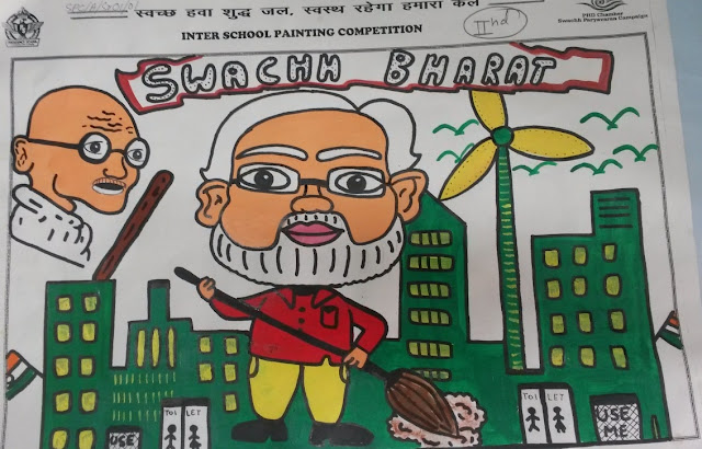 One of the paintings by a School Student on the theme Swachh Paryavaran (2)