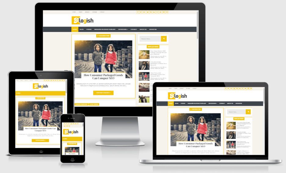 Blogish - High Quality Blogger Blog Style Template