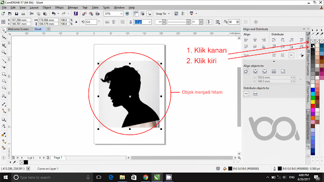 Tutorial CorelDRAW Membuat Siluet - Untuk Pemula