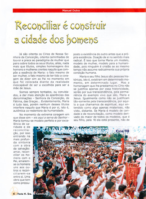 PROGRAMA DA FESTA DE NOSSA SENHORA DA CONCEIÇÃO - 1999