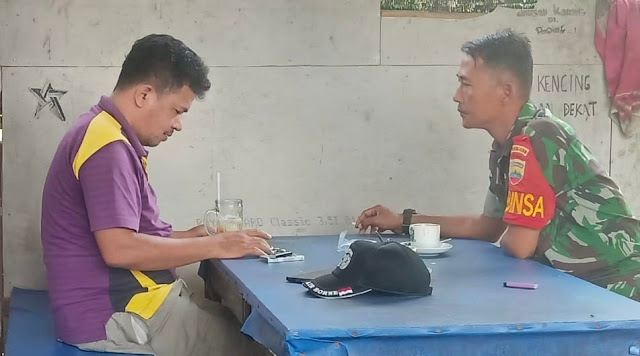 Lakukan Anjangsana bersama Warga Desa Sebadai Hulu, Babinsa Mardiyanto Sampaikan Ini