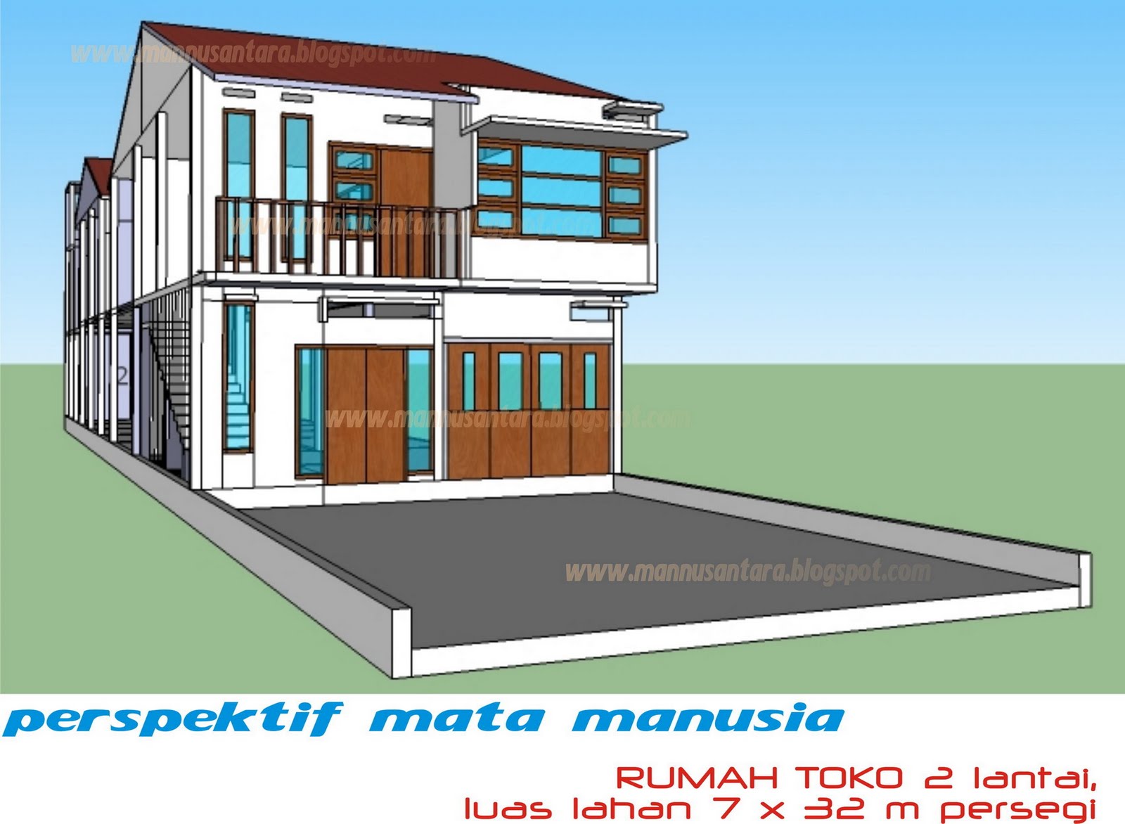 Desain Ruko Rumah Toko Minimalis 2 Lantai Di Salatiga Jawa Tengah 