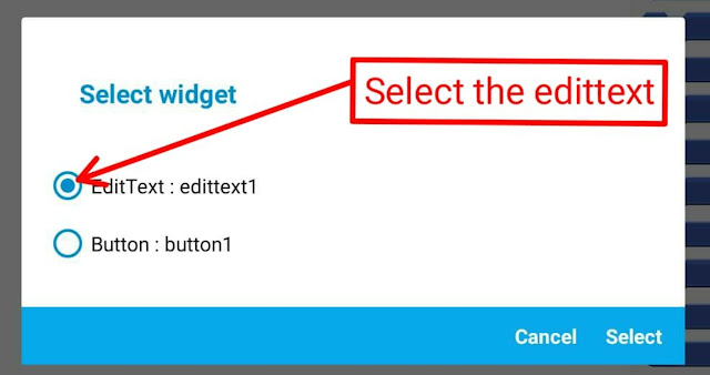 Select edittext