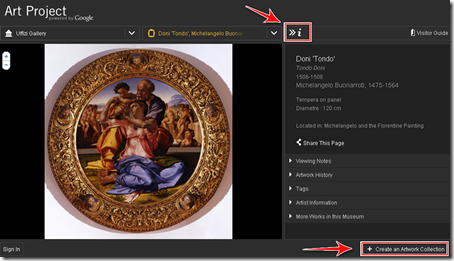 come vedere online quadri internet galleria uffizi firenze art project google