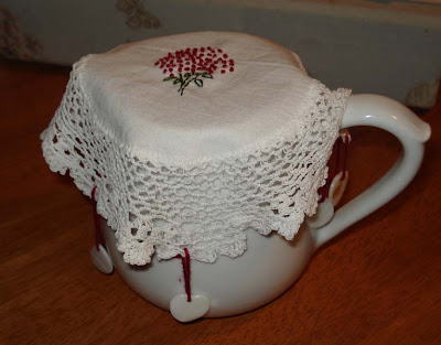 Doily jug cover and answers to comments