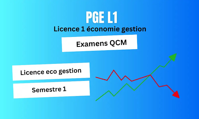 PGE L1 - Licence économie gestion : Exemple d'examen sous forme de QCM (40 questions)