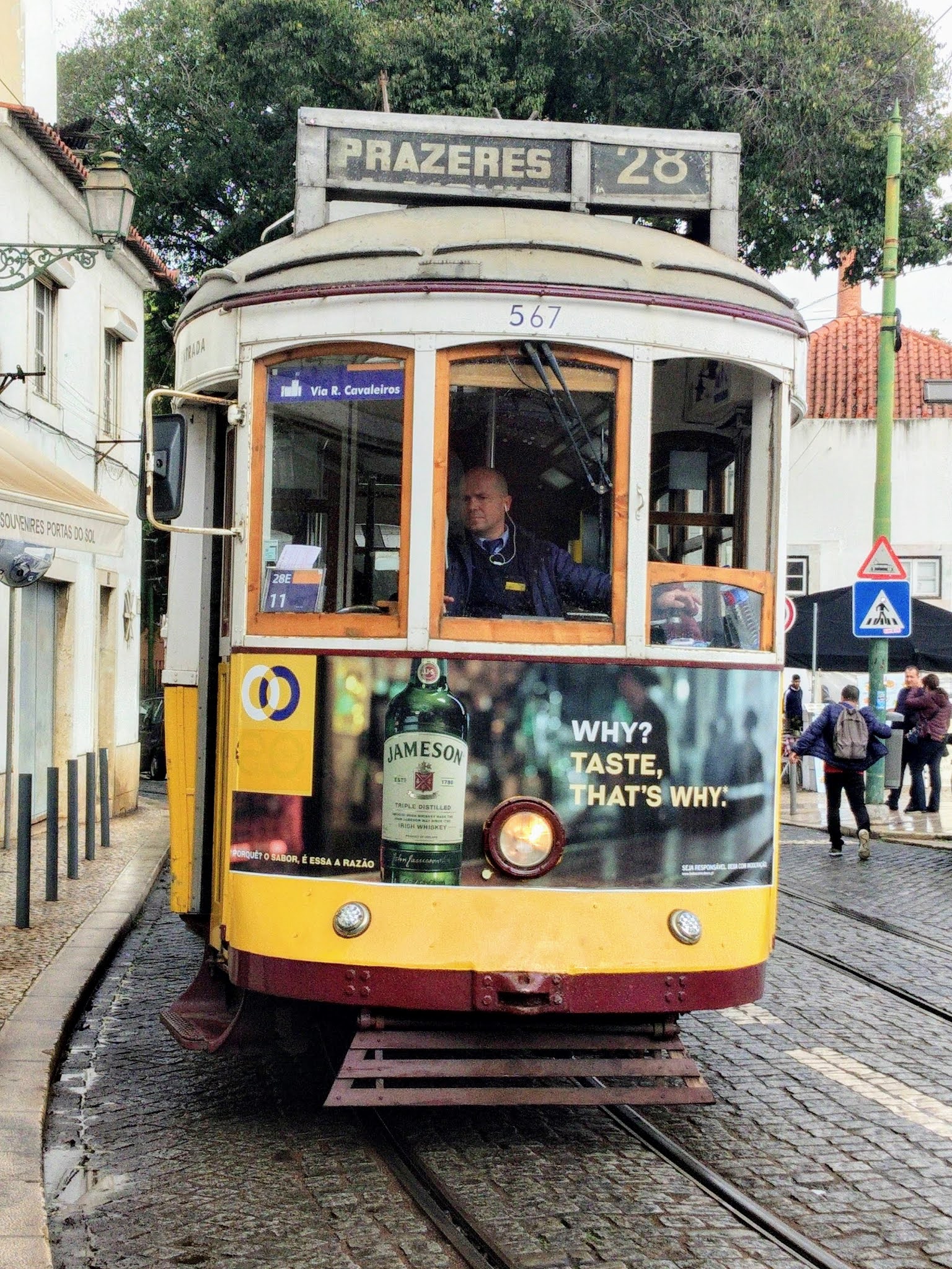 historic tram in lisbon