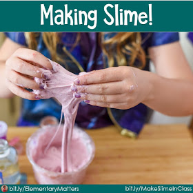 Making Slime: When studying States of Matter with my second graders, we made two different kinds of slime. This blog post contains the recipes for both!