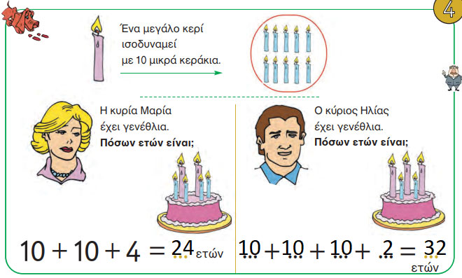 Κεφ. 25ο: Οι αριθμοί μέχρι το 50 - Μαθηματικά Α' Δημοτικού - από το https://idaskalos.blogspot.com