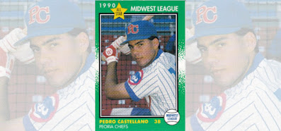 Pedro Castellano 1990 Peoria Chiefs card