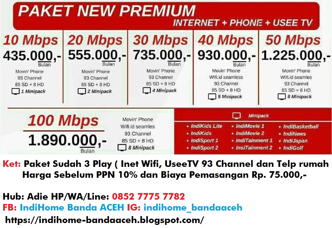 Pasang Indihome Aceh