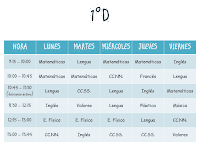 HORARIO 1ºD