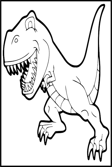 Cartoon T Rex Coloring Pages