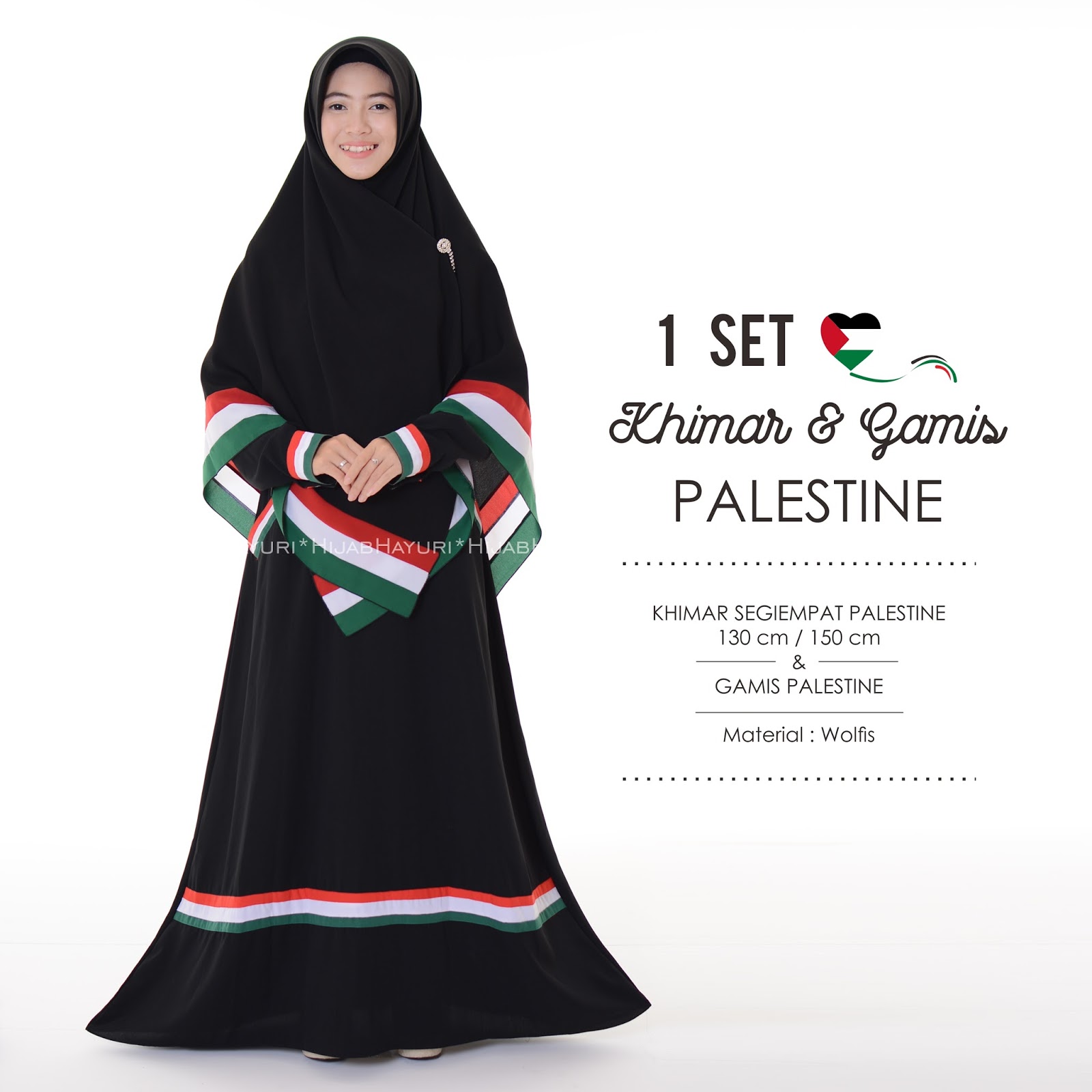 Baju Gamis Palestina Warna Putih